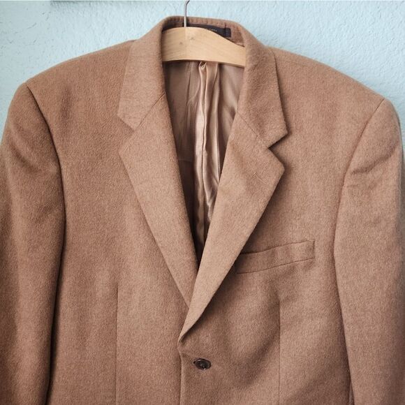 Tasso Elba Pure Camel Hair luxury blazer sport jacket - Picture 3 of 16